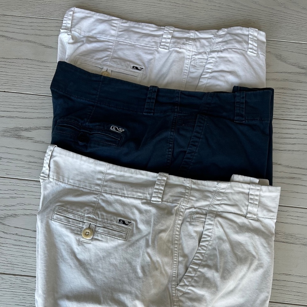 3 pairs - Vineyard Vines Womens Bermuda Shorts Size 10,  8.5” Inseam Everyday